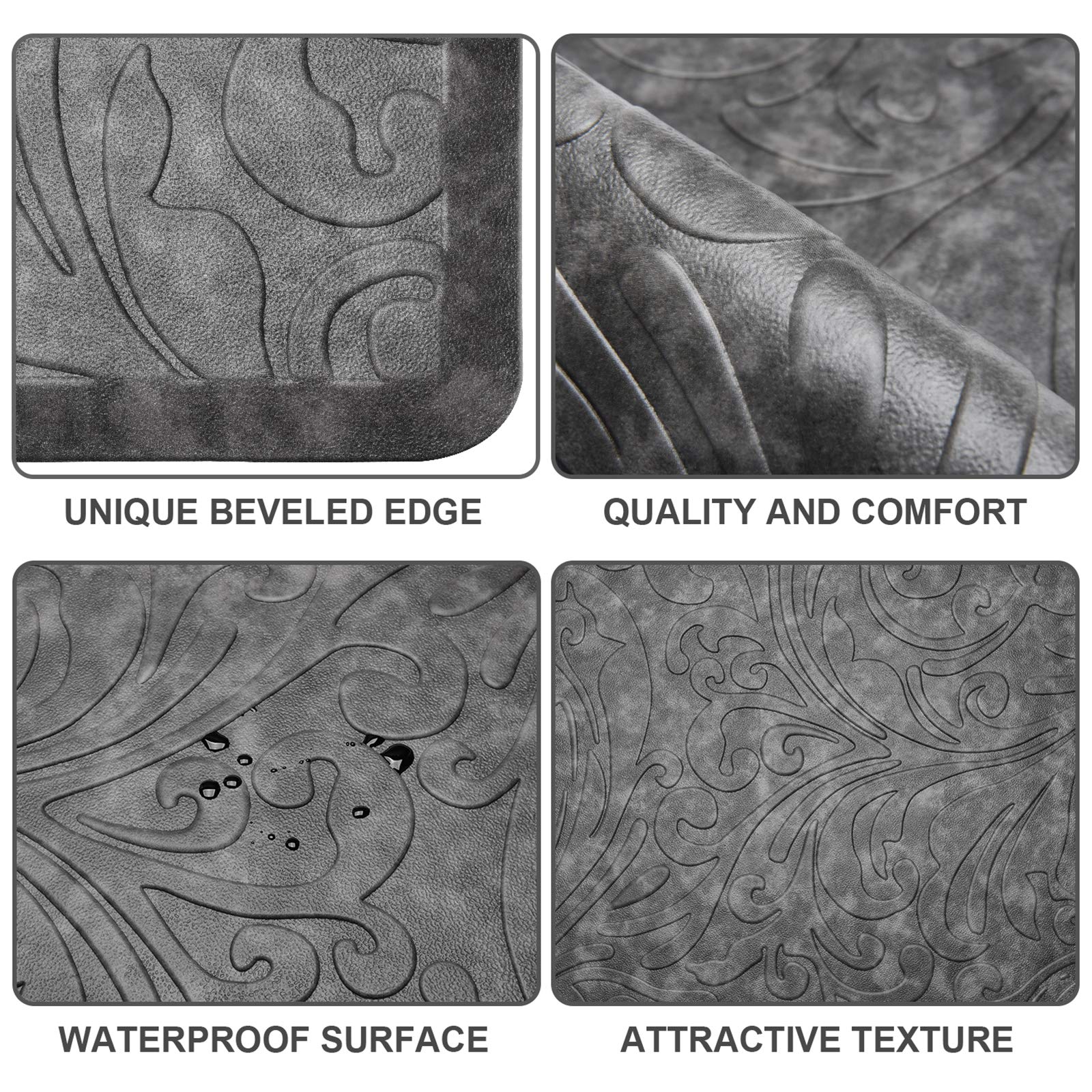 Kmat Kitchen Mat Cushioned Anti-Fatigue Floor Mat Waterproof Non-Slip Standing Ergonomic Comfort For Home,Office,Sink,Laundry,De